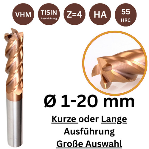 Vhm schaftfräser ø1 mm - schaftfräser,
