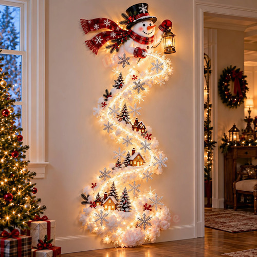 Led schneemann wandleuchte diy - led,