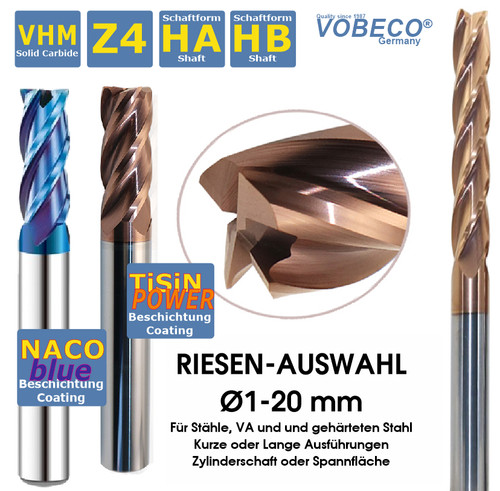Vhm schaftfräser fräser - schaftfräser,