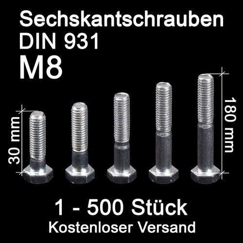 Din 931 sechskantschrauben - m8,