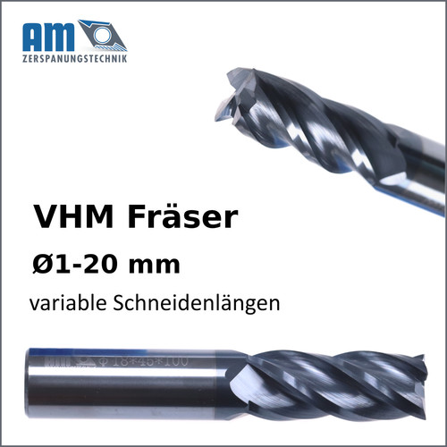 Vhm schaftfräser fräser - schaftfräser, vhm-fräser